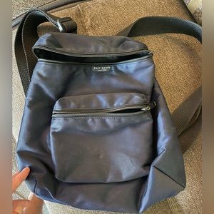 Authentic Kate Spade in Navy blue backpack style bag, a nylon feel to the bag